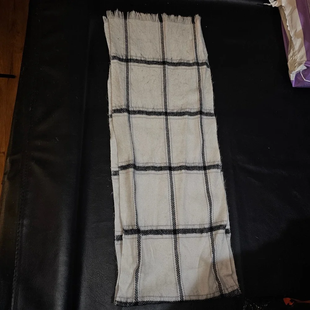 Black White Womens Cashmere Scarf‎